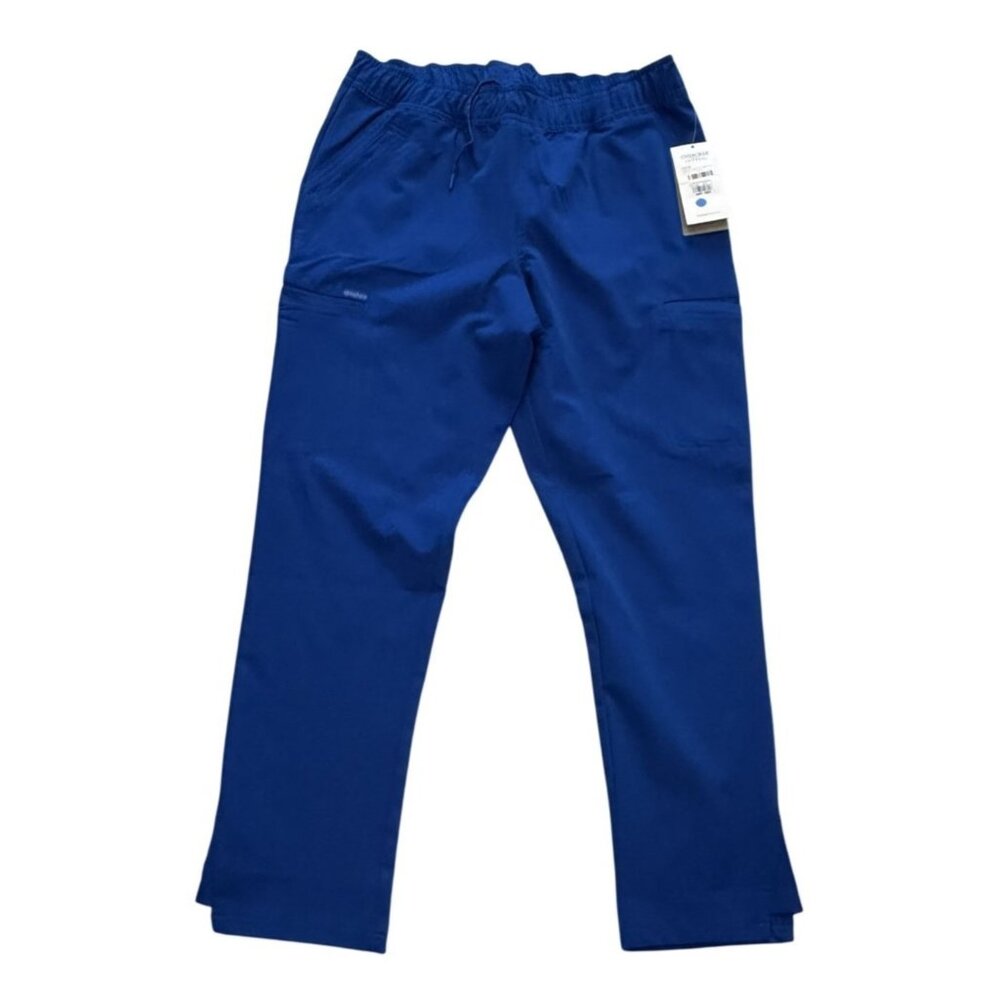 Cherokee Euphoria MidRise Tapered Leg Royal Blue Medical Scrub Pants L NWT
